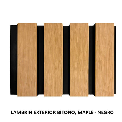 Lambrín Exterior Bitono - Maple / Negro