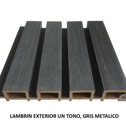 Lambrín Exterior Un Tono – Gris Metálico
