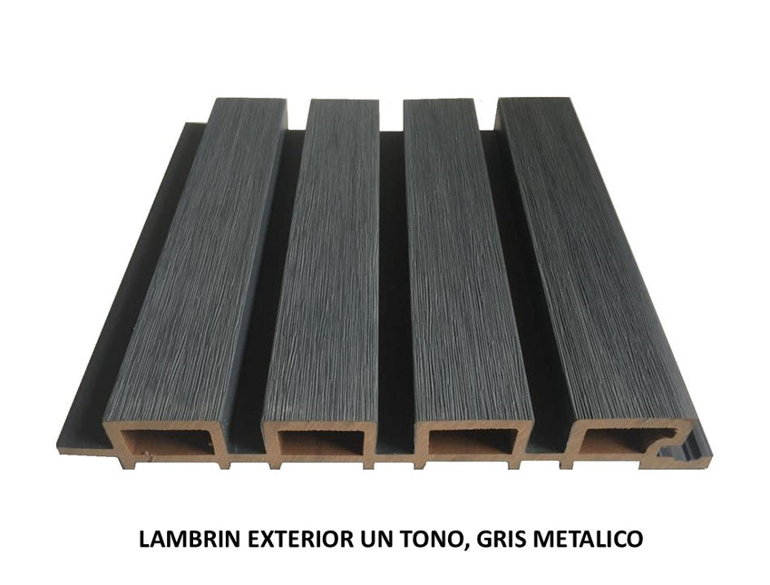 Lambrín Exterior Un Tono – Gris Metálico