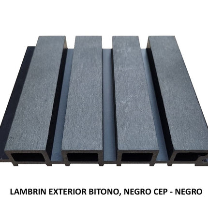 Lambrín Exterior Bitono – Negro Cepillado / Negro