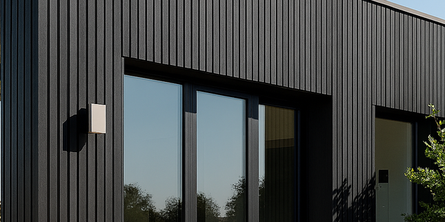 Lambrín Exterior Bitono – Negro Cepillado / Negro