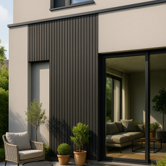 Lambrín Exterior – Negro Cepillado / Negro