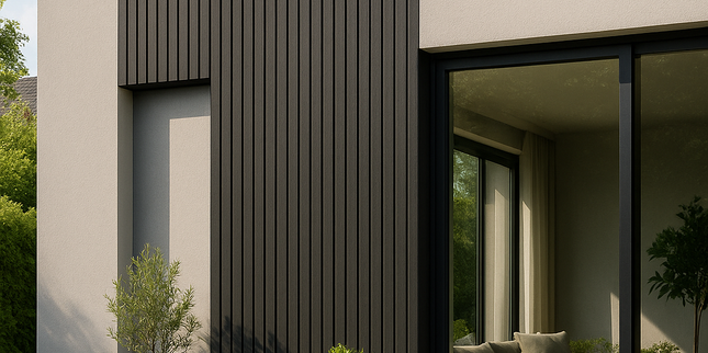 Lambrín Exterior Bitono – Negro Cepillado / Negro