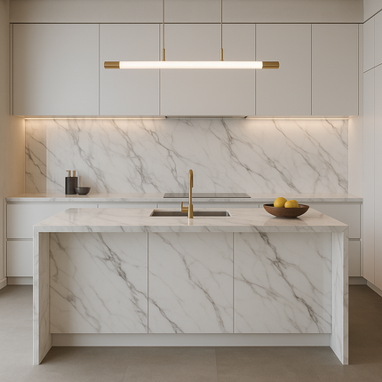 Mármol Sintetizado PVC - Carrara 6002
