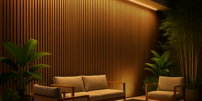 Lambrín Exterior Bitono - Maple / Negro
