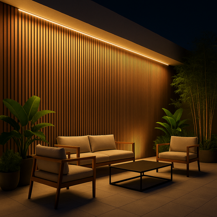 Lambrín Exterior Bitono - Maple / Negro