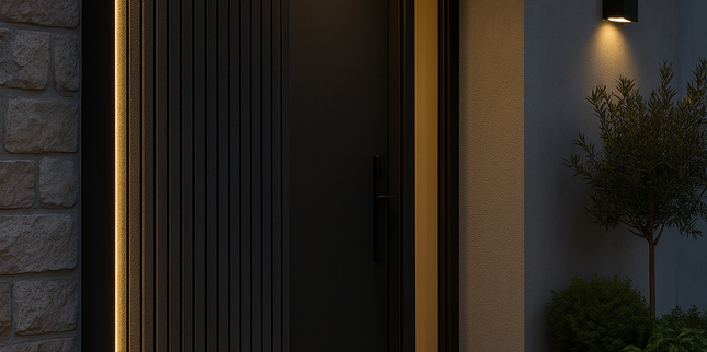 Lambrín Exterior Bitono – Negro Cepillado / Negro
