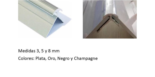 Esquinero Exterior para Placas PVC.