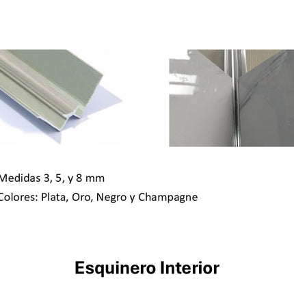 Esquinero Interior para Placas PVC
