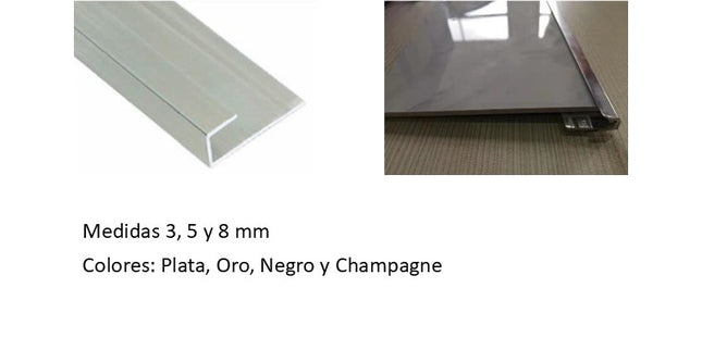 Reborde J para Placas PVC
